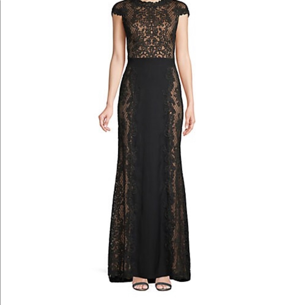 Tadashi Shoji Lace Panel Gown